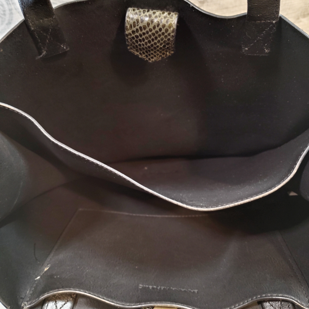 Banana Republic Black Snake Print Tote - Picture 4 of 4